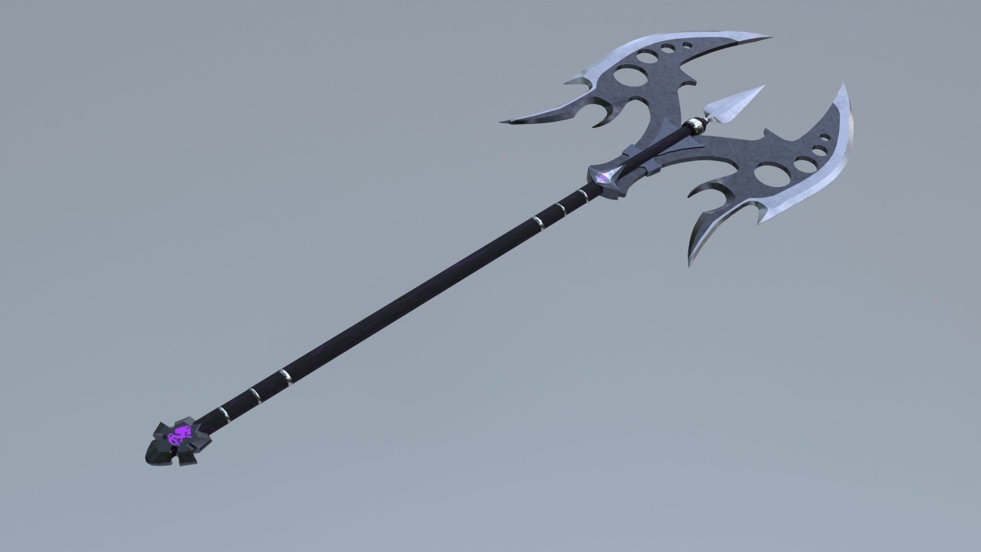 Dark Axe Low-poly 3D model_4