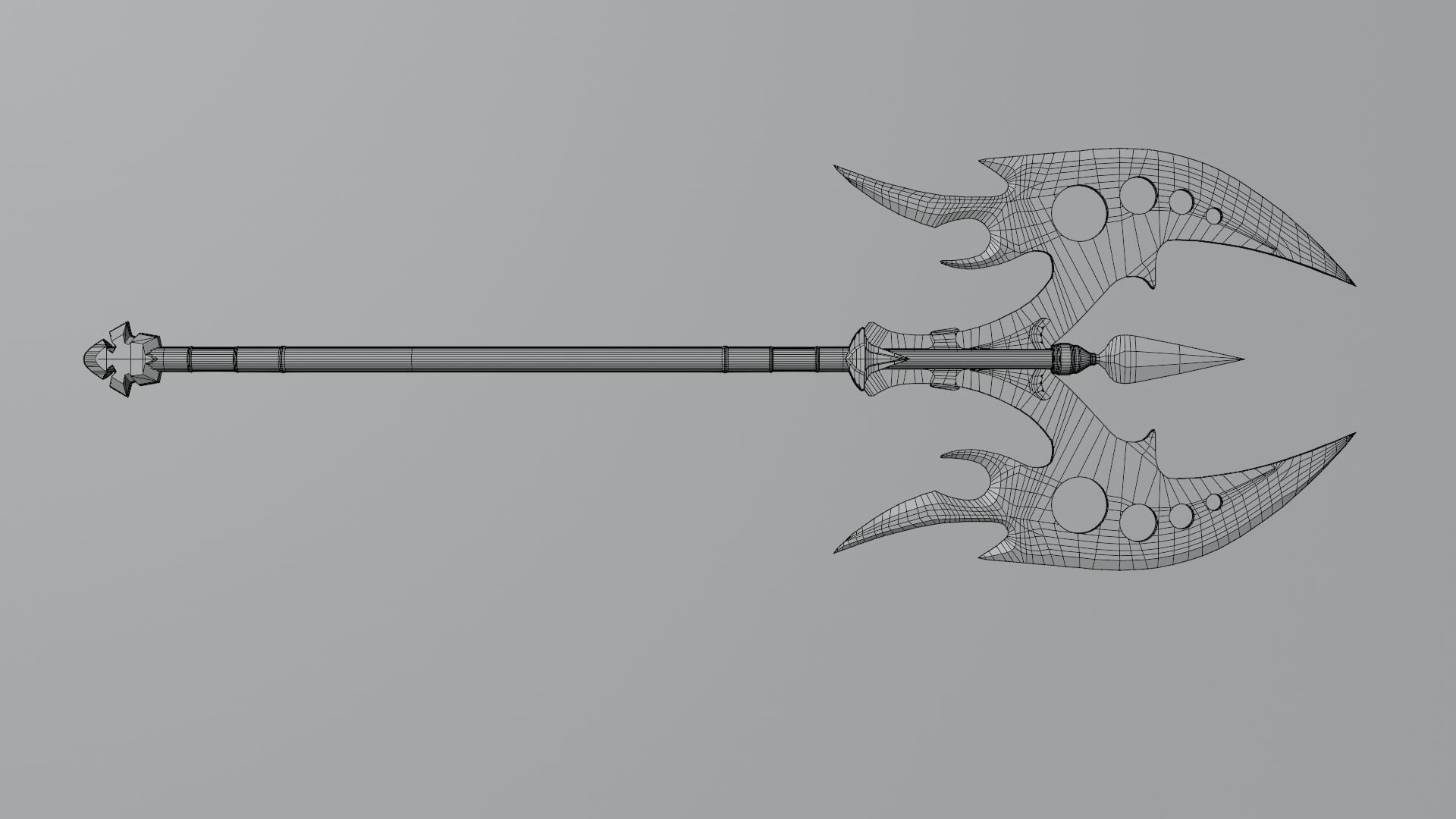 Dark Axe Low-poly 3D model_10
