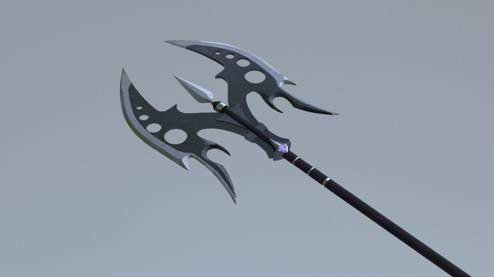 Dark Axe Low-poly 3D model_7