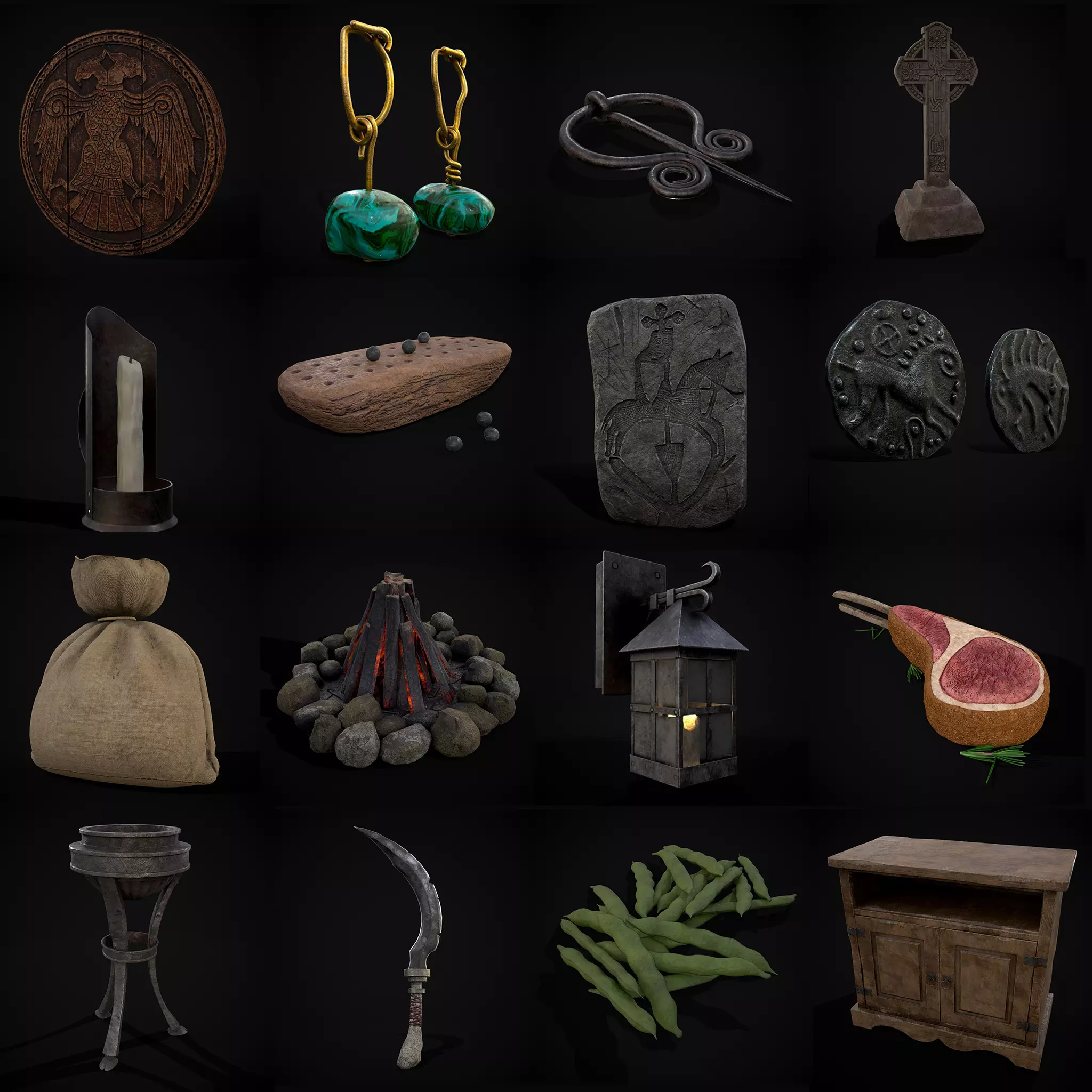 Medieval Prop Mix Twenty Three 3D Model Collection_0