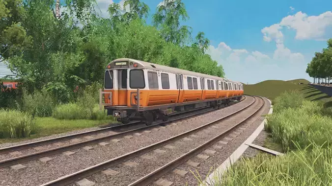 MBTA 01200 Series Metro Low-poly 3D model