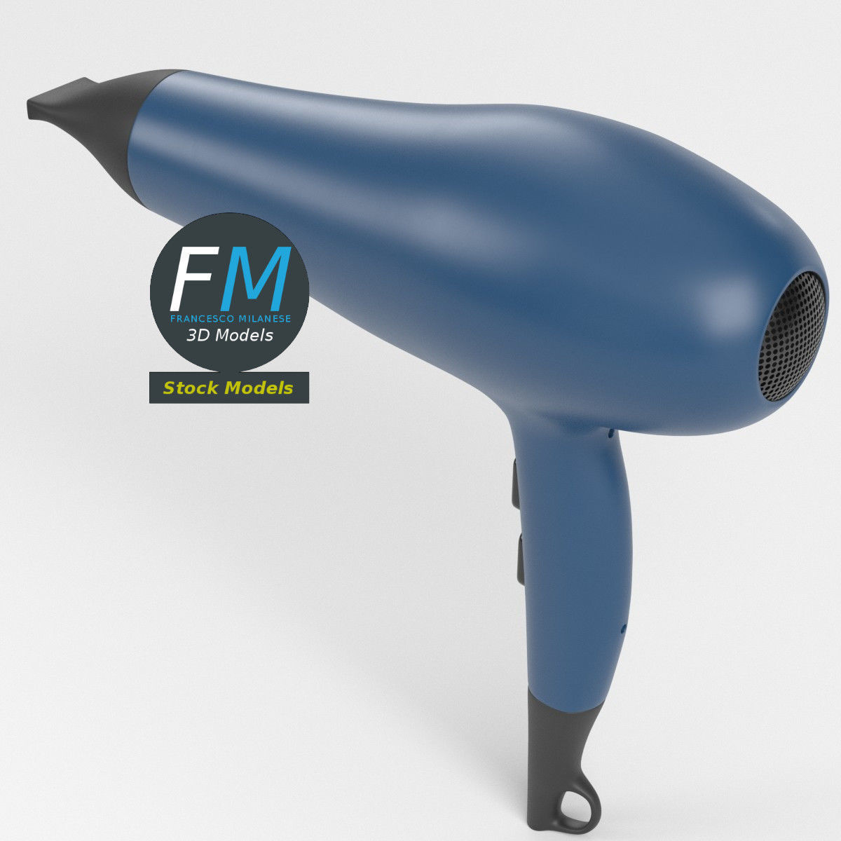 Hair dryer 3D model_2