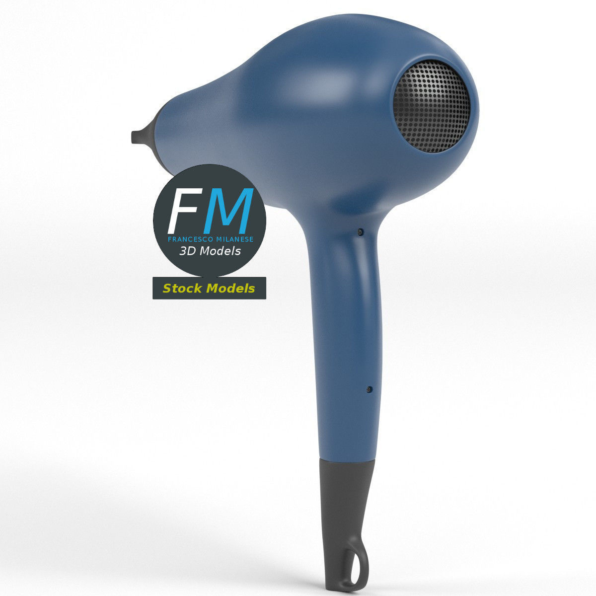 Hair dryer 3D model_4