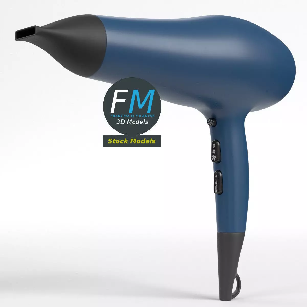 Hair dryer 3D model_0
