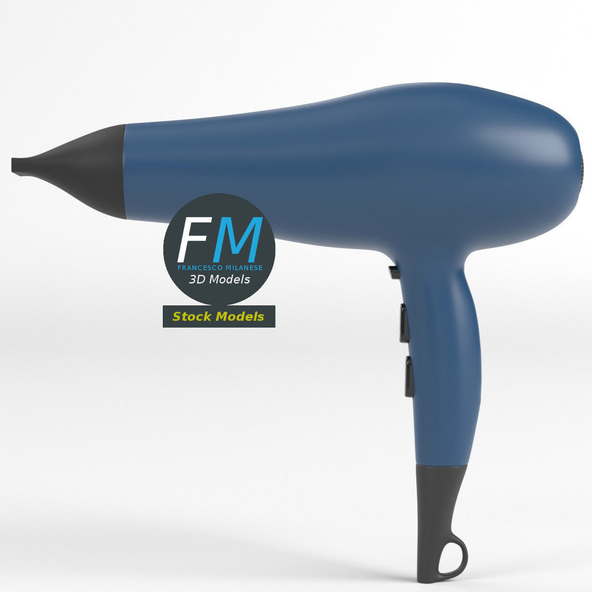 Hair dryer 3D model_3