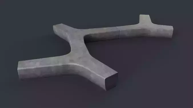 Modern Outdoor Bench 82 PBR Game Ready Low-poly 3D model