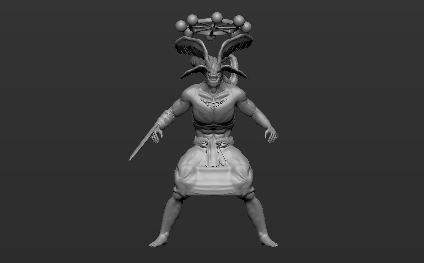 Divine General Mahoraga Fushiguro Megumi Shadow f JUJUTSU KAISEN 3D print model_4