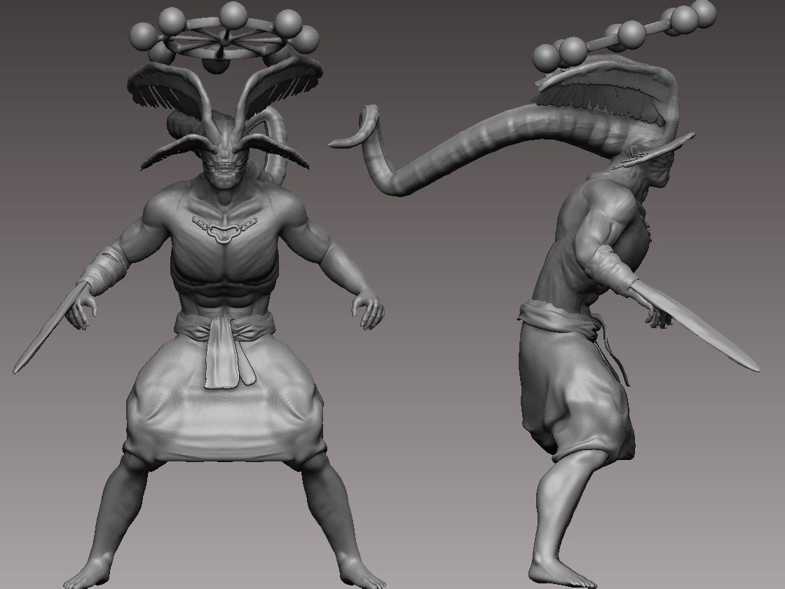 Divine General Mahoraga Fushiguro Megumi Shadow f JUJUTSU KAISEN 3D print model_3