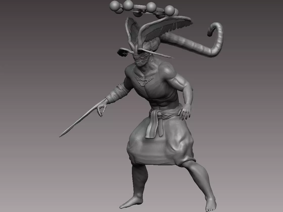 Divine General Mahoraga Fushiguro Megumi Shadow f JUJUTSU KAISEN 3D print model_0