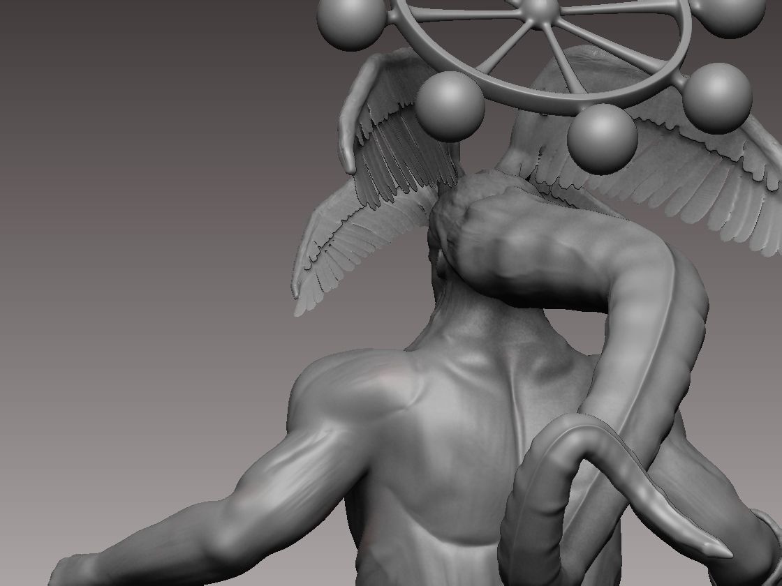 Divine General Mahoraga Fushiguro Megumi Shadow f JUJUTSU KAISEN 3D print model_8