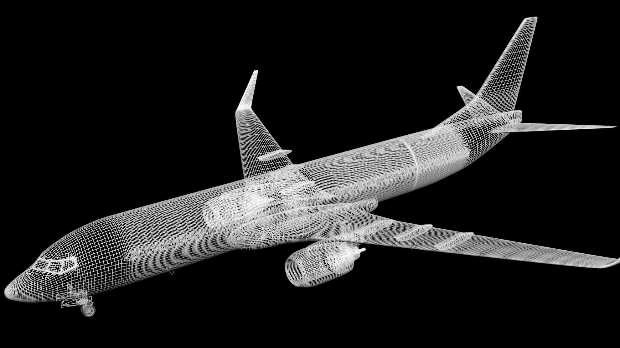 Boeing 737-800 Template 3D model_14