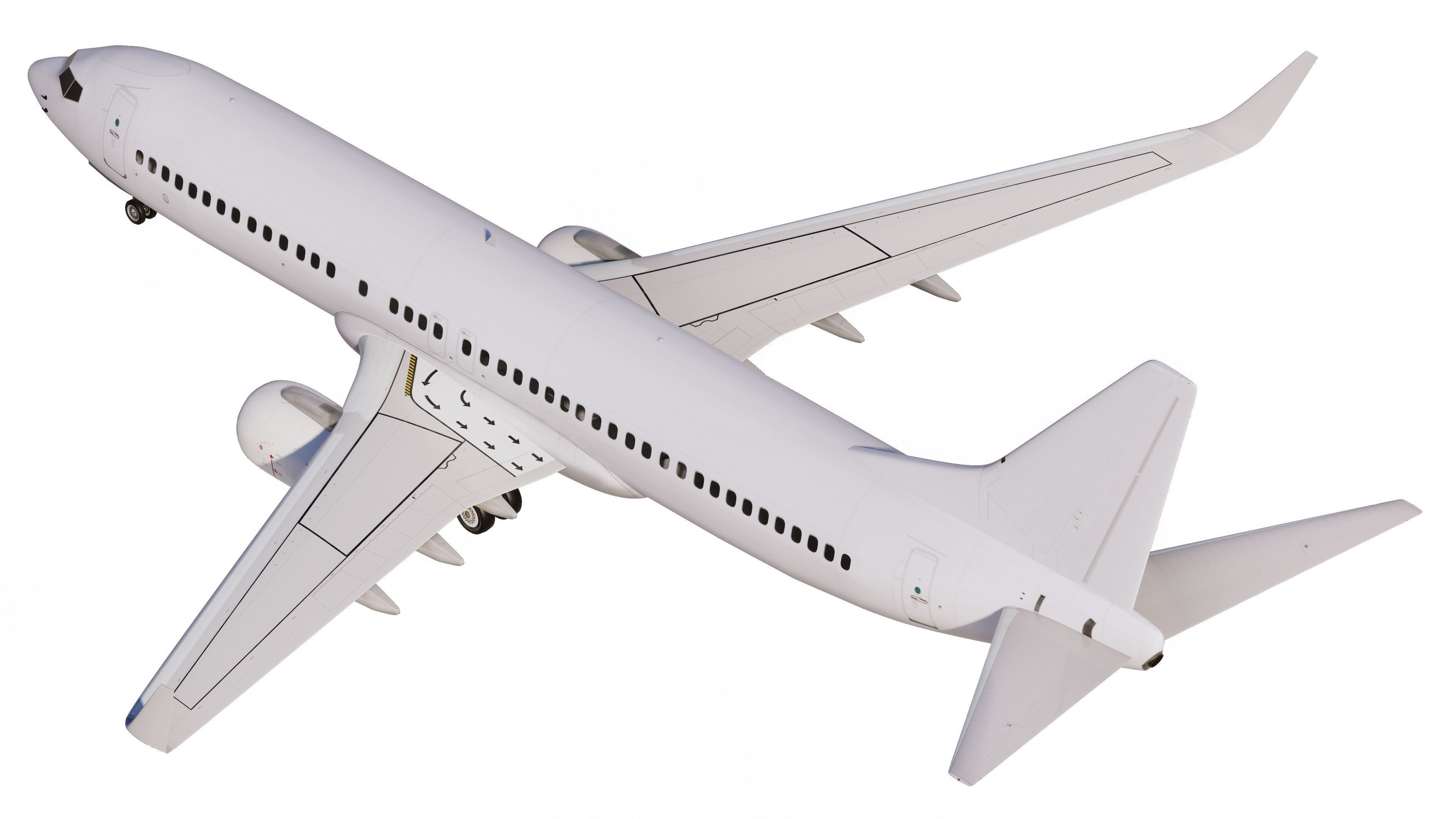Boeing 737-800 Template 3D model_3