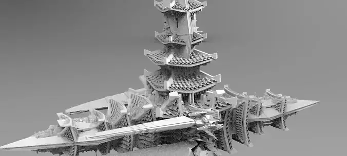 Cyberpunk Emperor Mega city 6 3D model