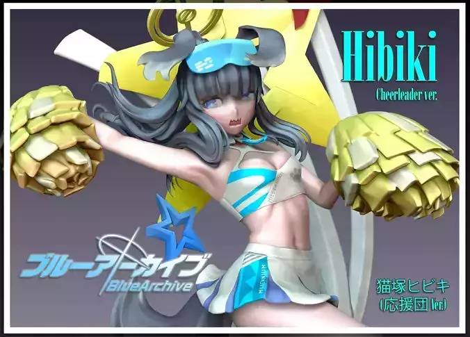 Nekozuka Hibiki Cheerleader Version - Blue Archive 3D print model