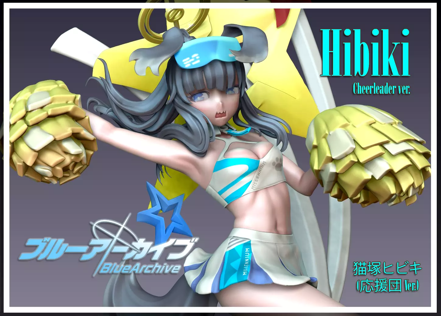 Nekozuka Hibiki Cheerleader Version - Blue Archive 3D print model_0