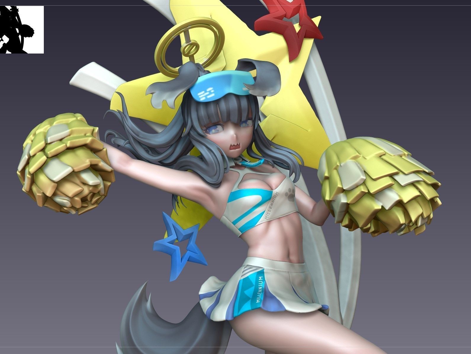 Nekozuka Hibiki Cheerleader Version - Blue Archive 3D print model_8