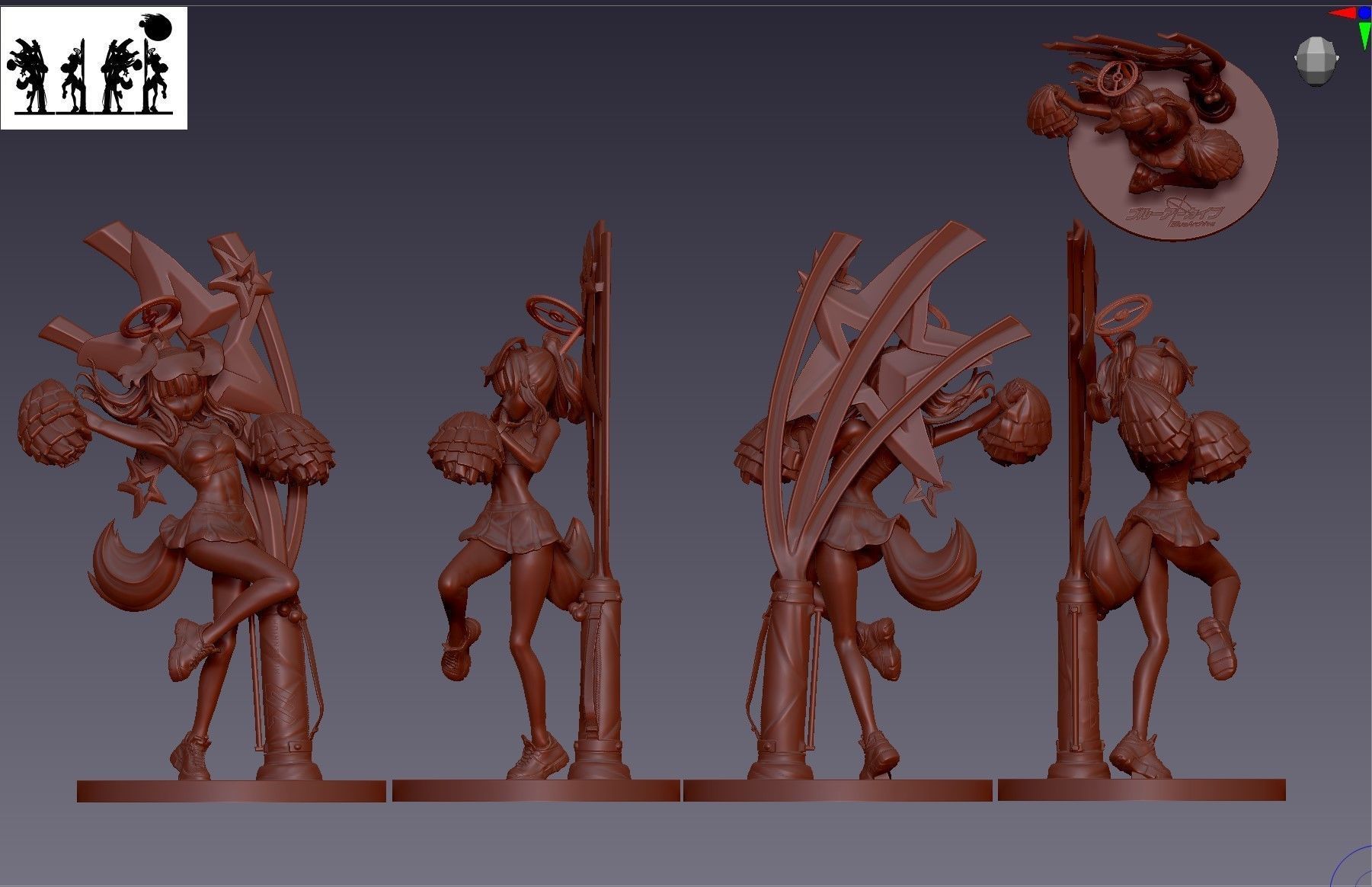 Nekozuka Hibiki Cheerleader Version - Blue Archive 3D print model_3