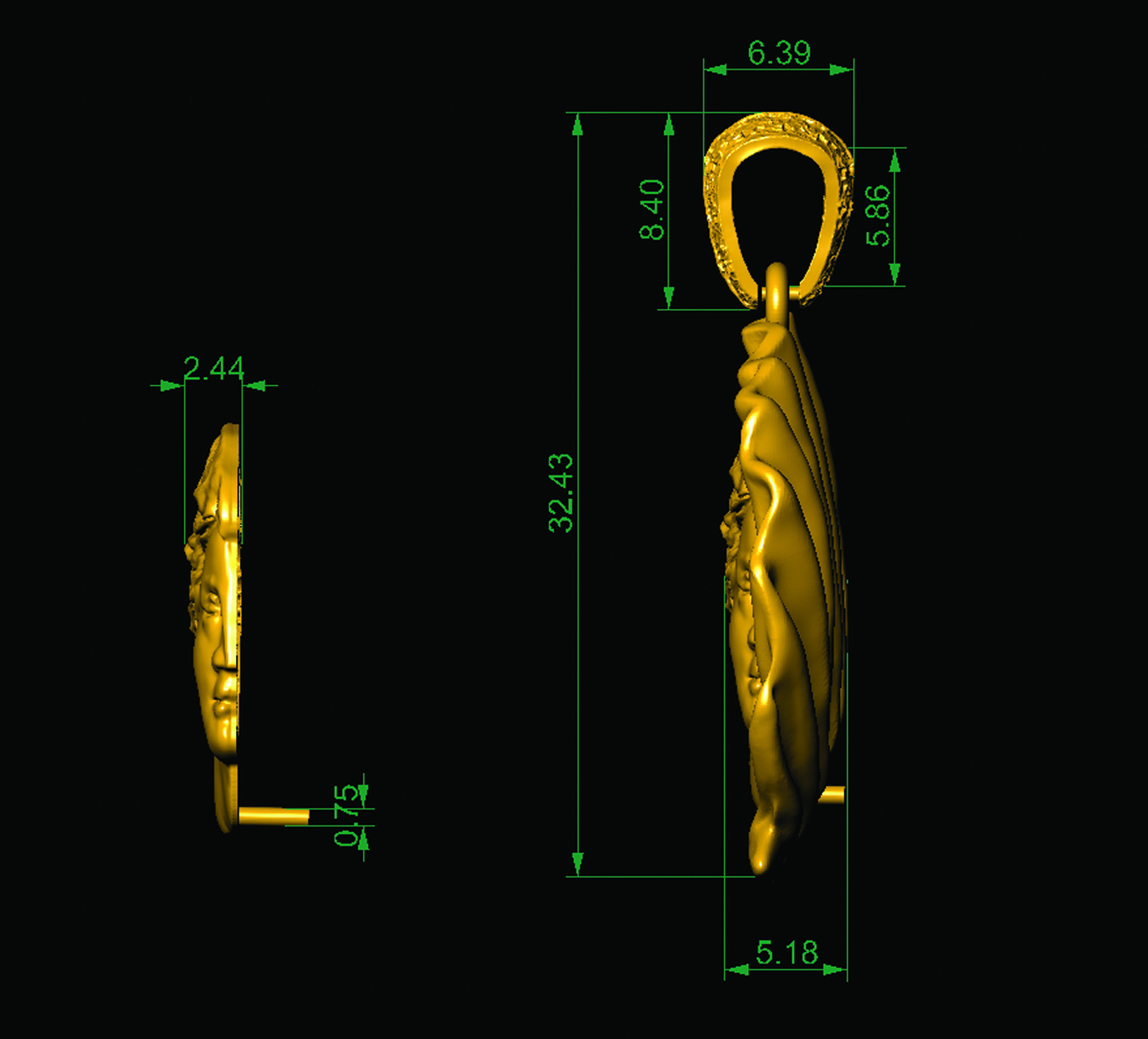 APHRODITE NECKLACE 3D print model_24