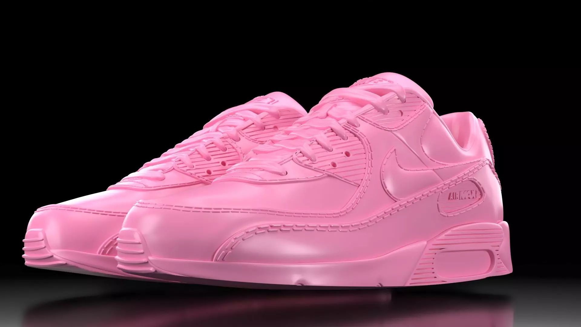 Air Max 90 Nike flat bottom sole 3D print model_0