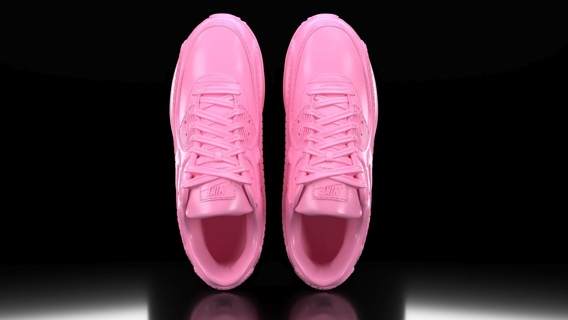 Air Max 90 Nike flat bottom sole 3D print model_3