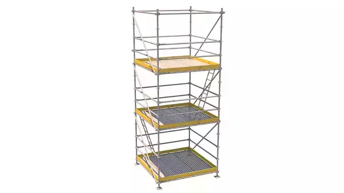 andamio scaffolding tower with three levels