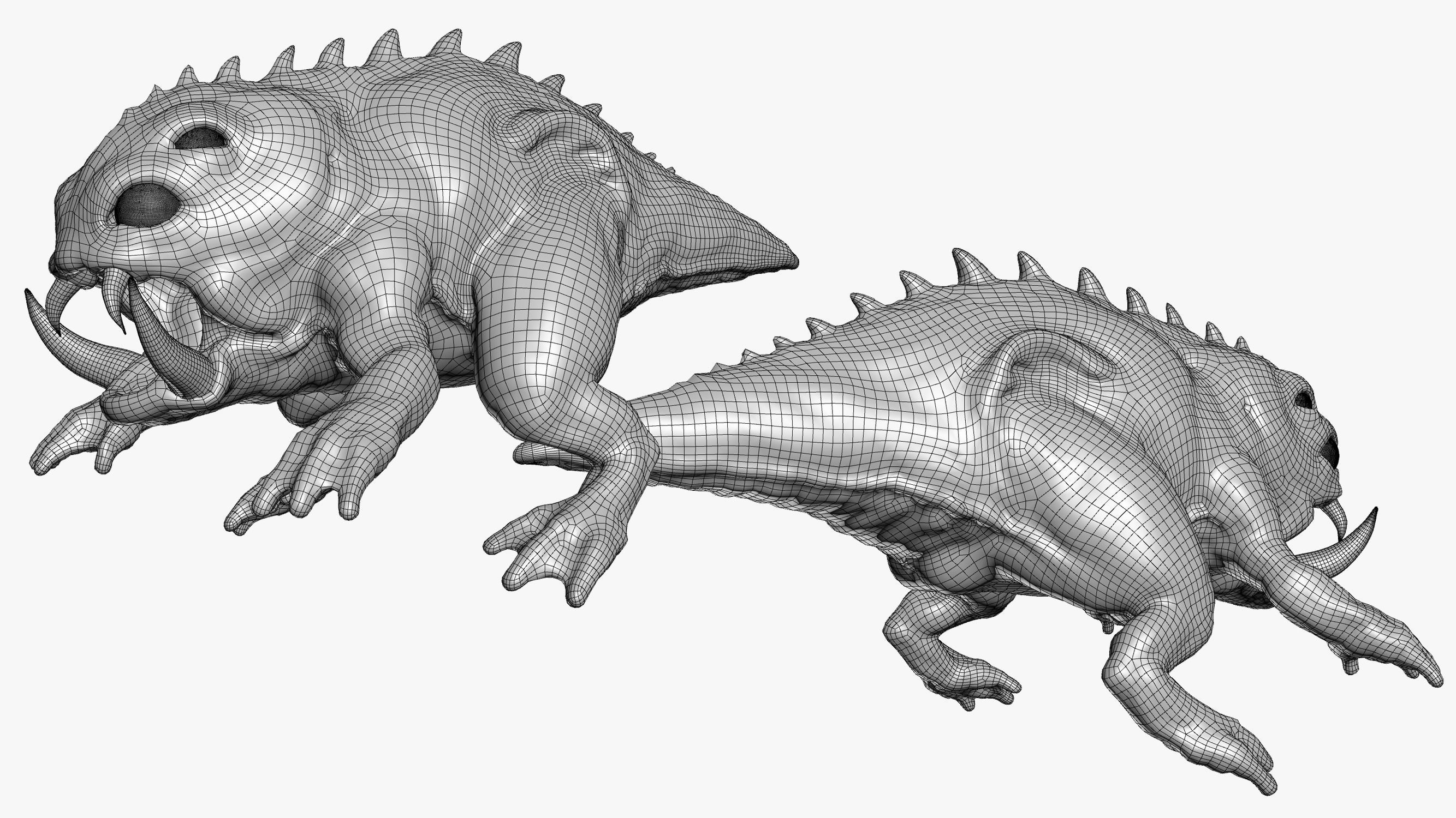 Lizard Demon 3DS Max 3D model_8
