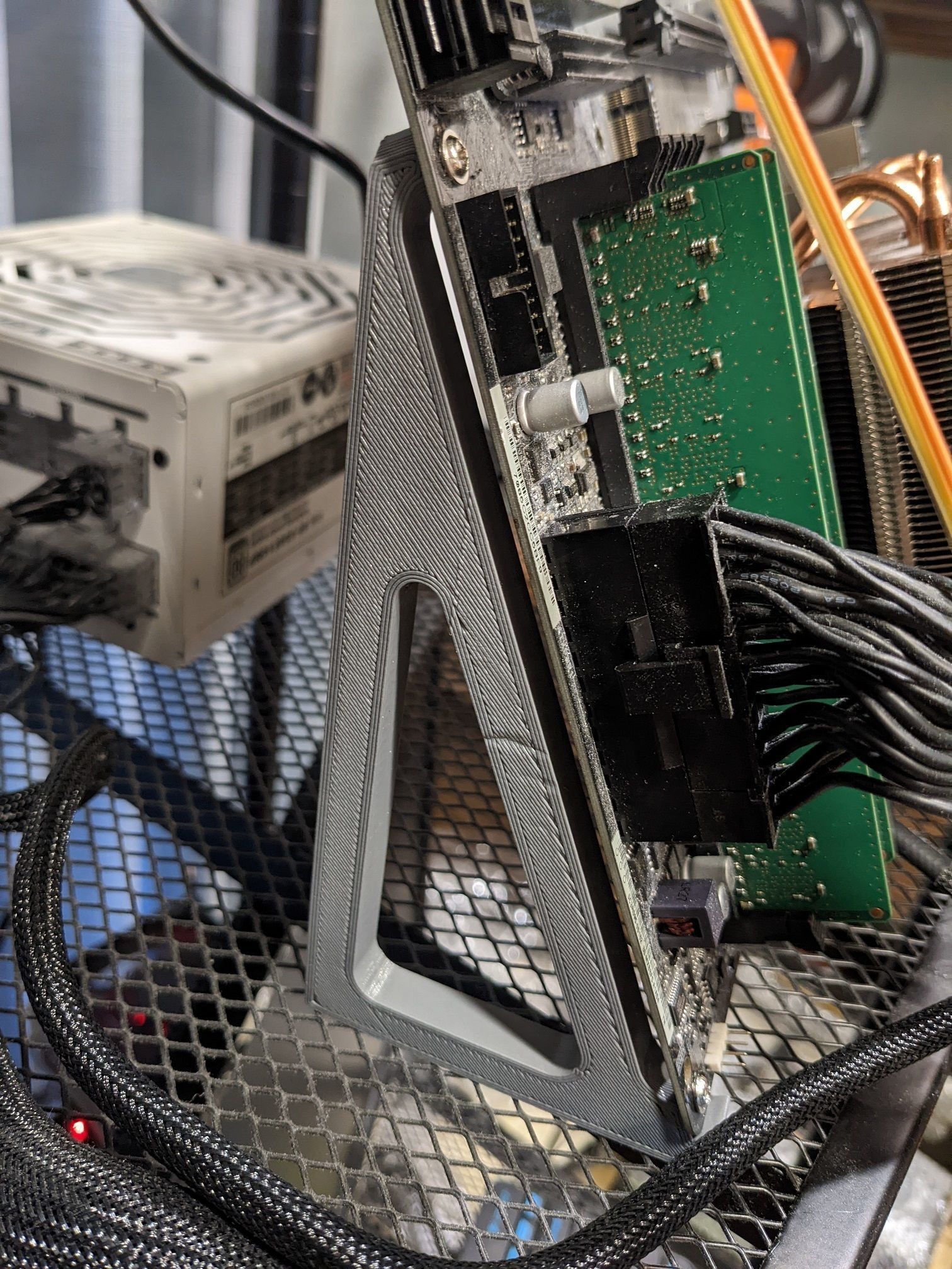 Motherboard Stand for CPU Mining 3D print model_3