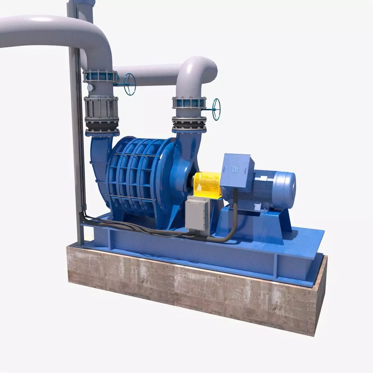 blower sludge pump 3D model_0