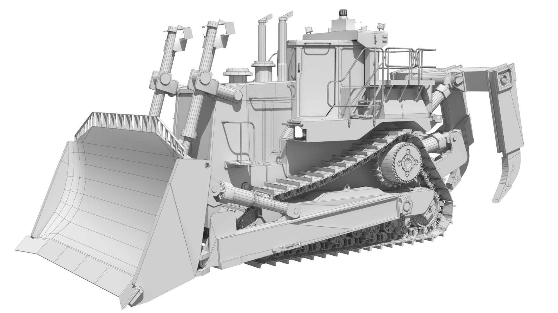 bulldozer 3D model_7