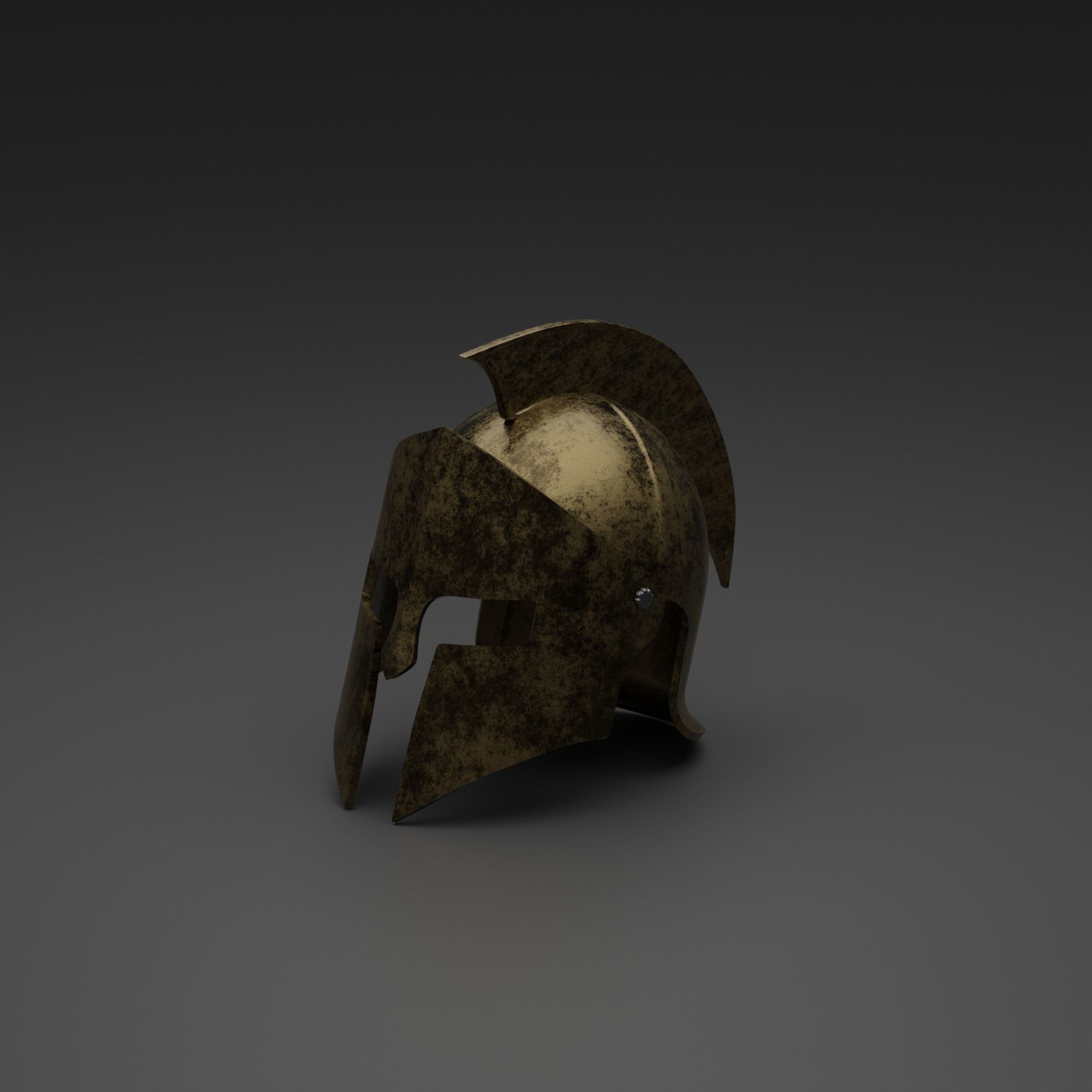 6 Spartan Helmets 3D model_2
