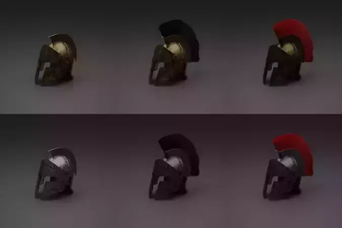 6 Spartan Helmets