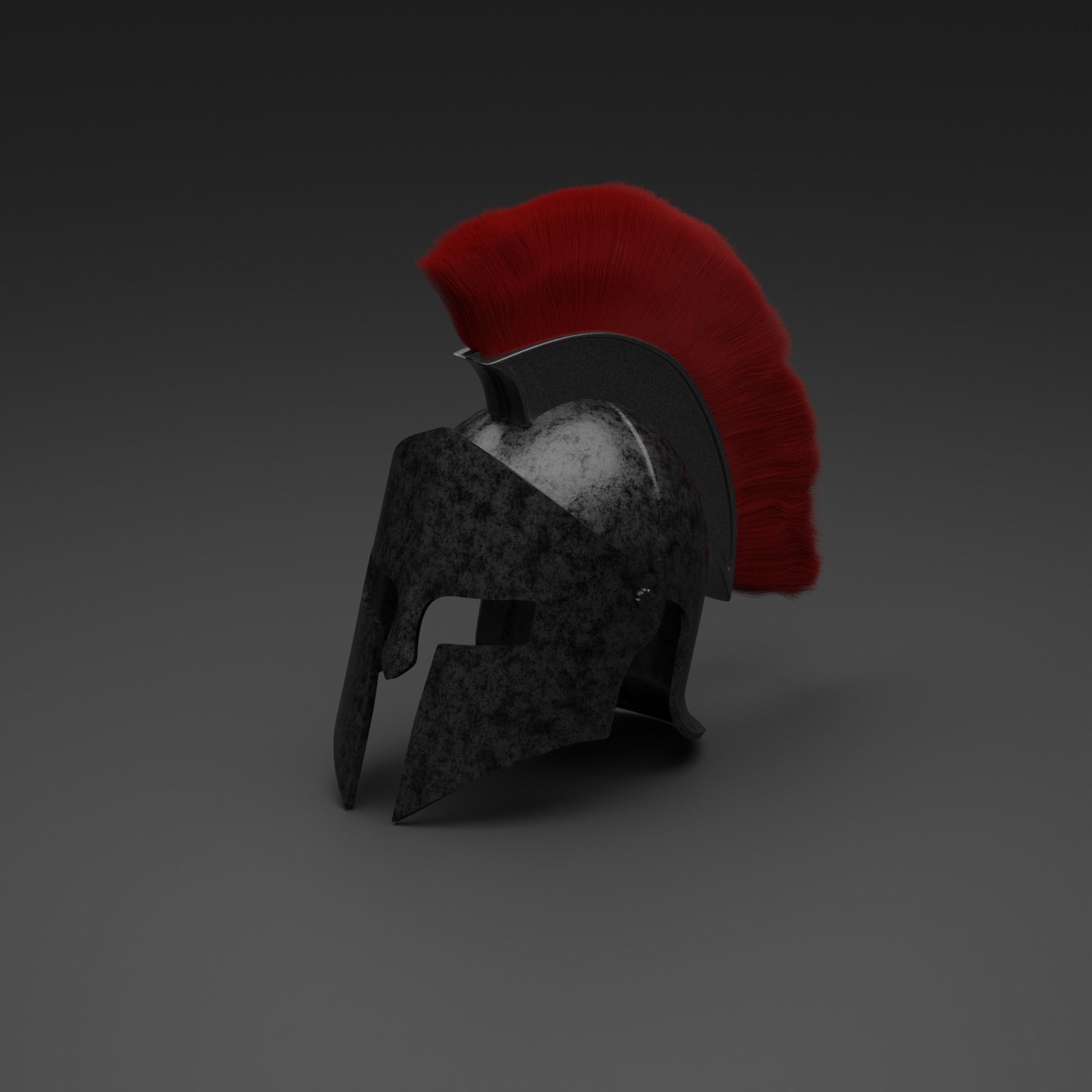 6 Spartan Helmets 3D model_7