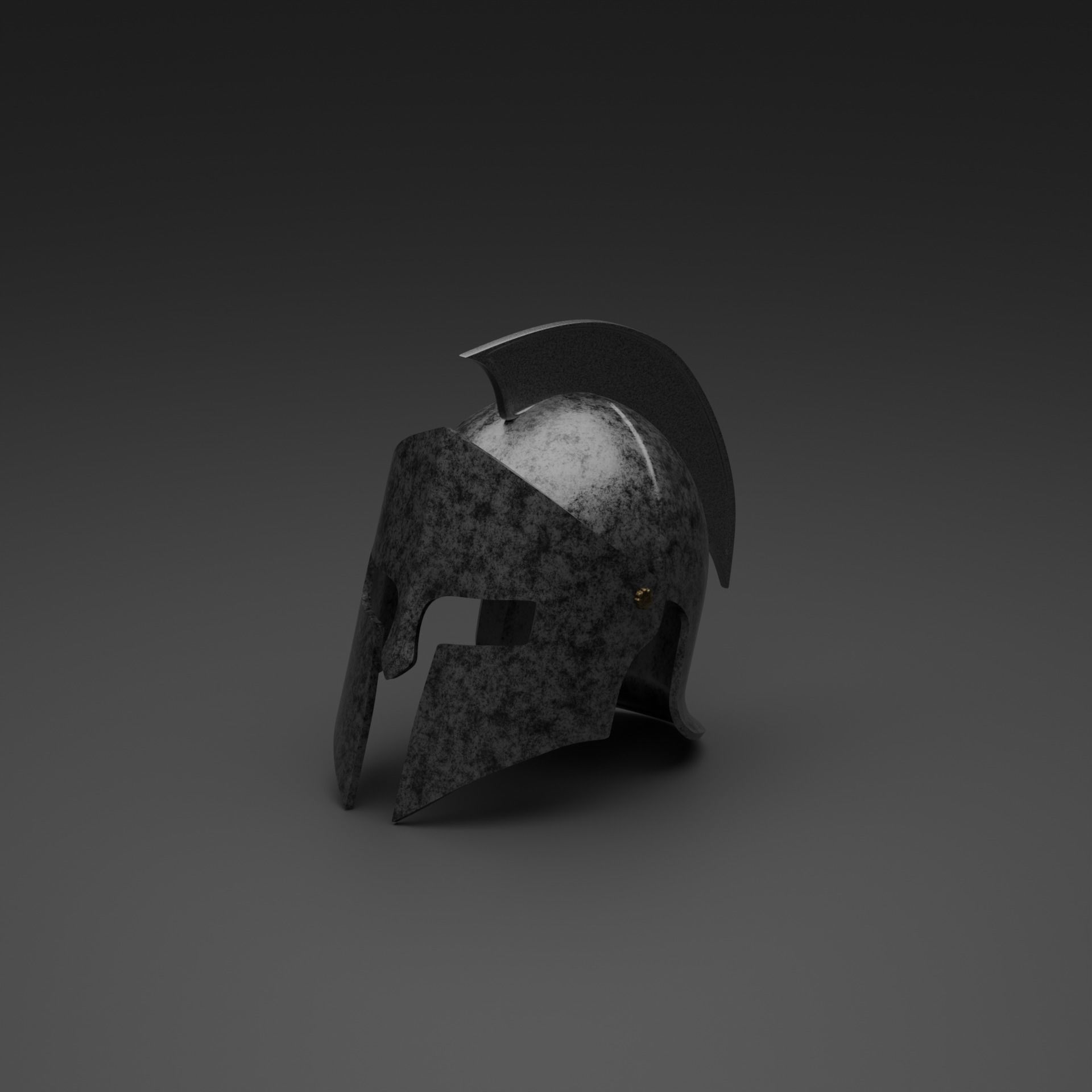 6 Spartan Helmets 3D model_5