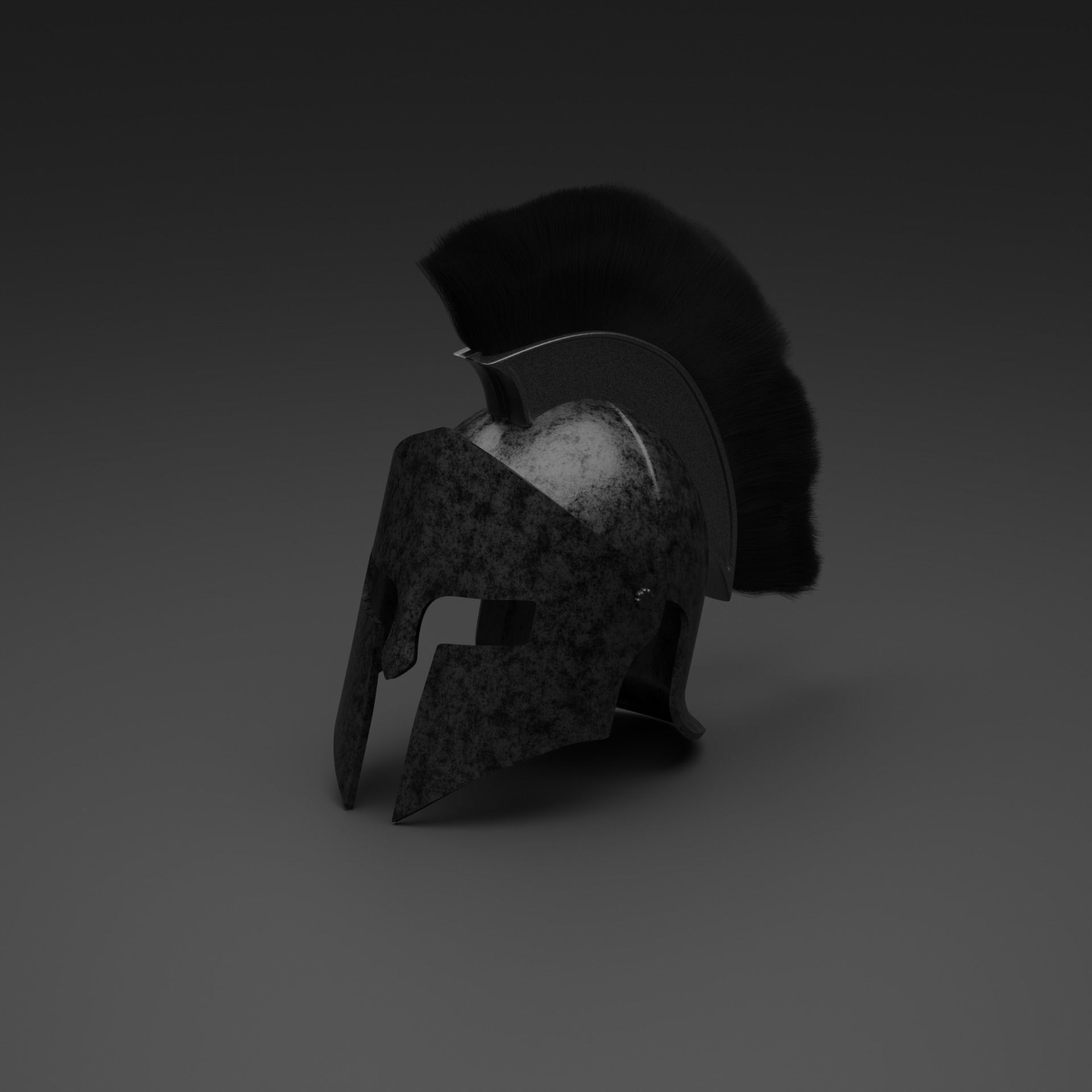 6 Spartan Helmets 3D model_6