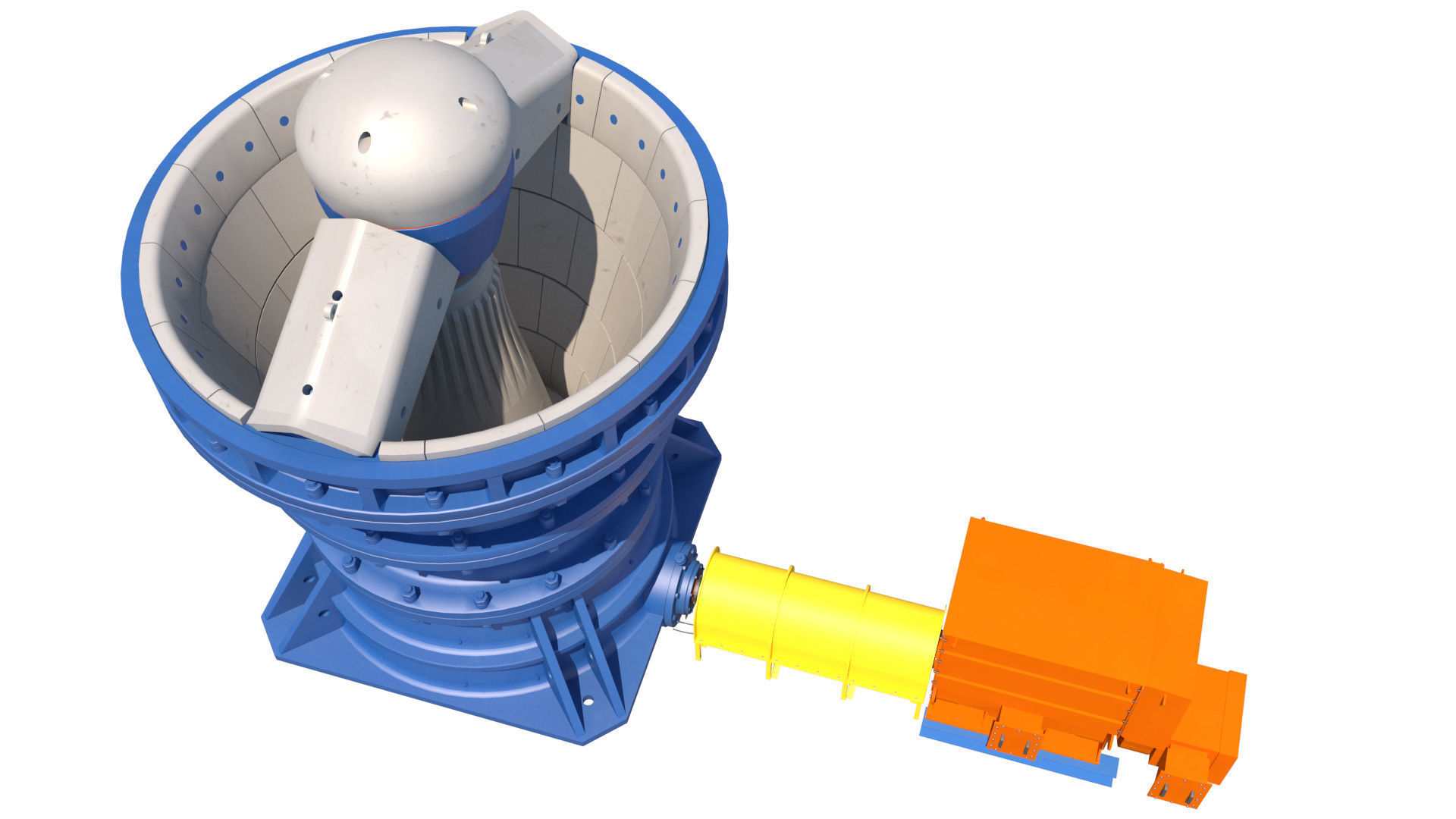chancadora ball mill 3D model_5