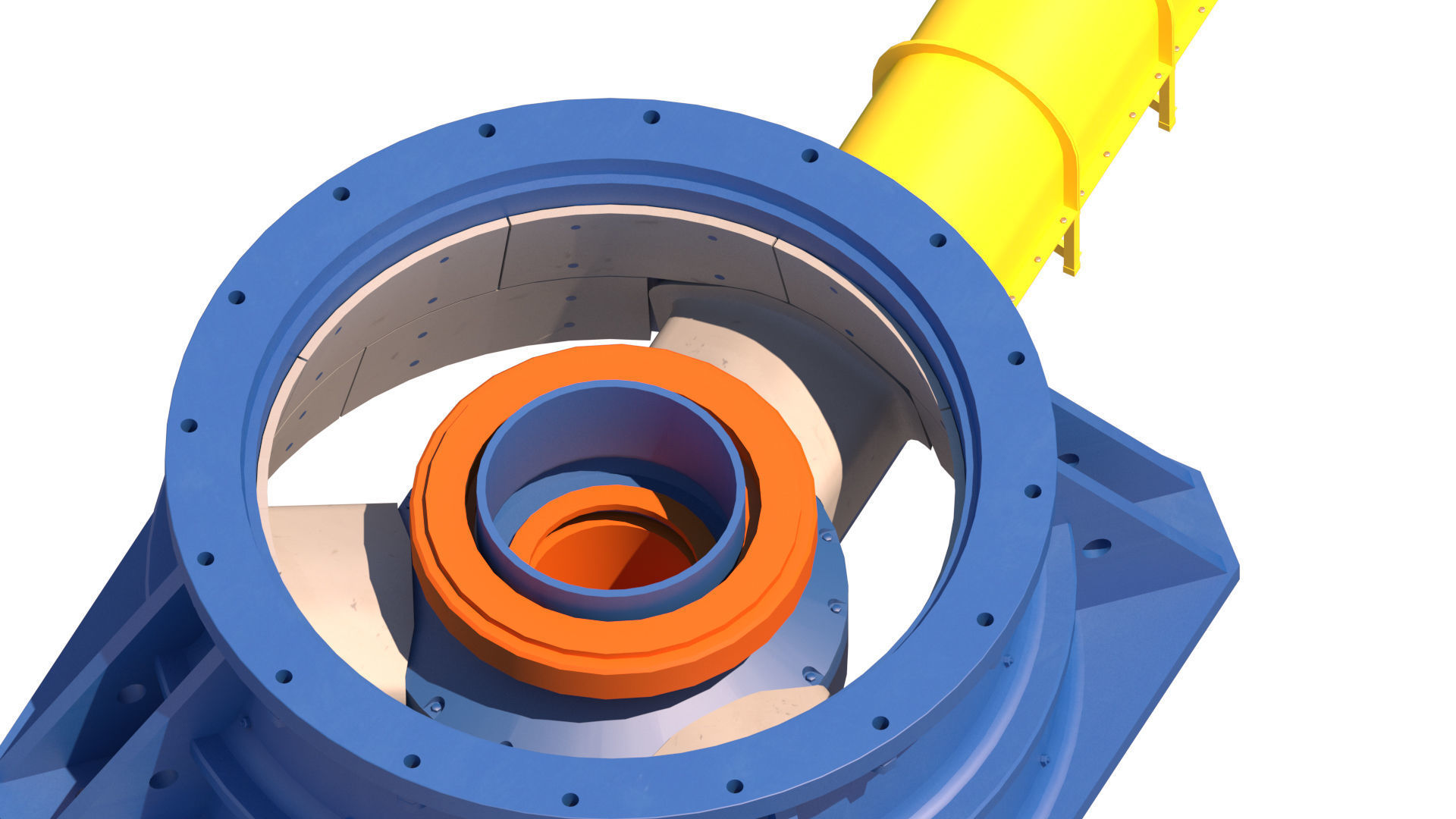 chancadora ball mill 3D model_6