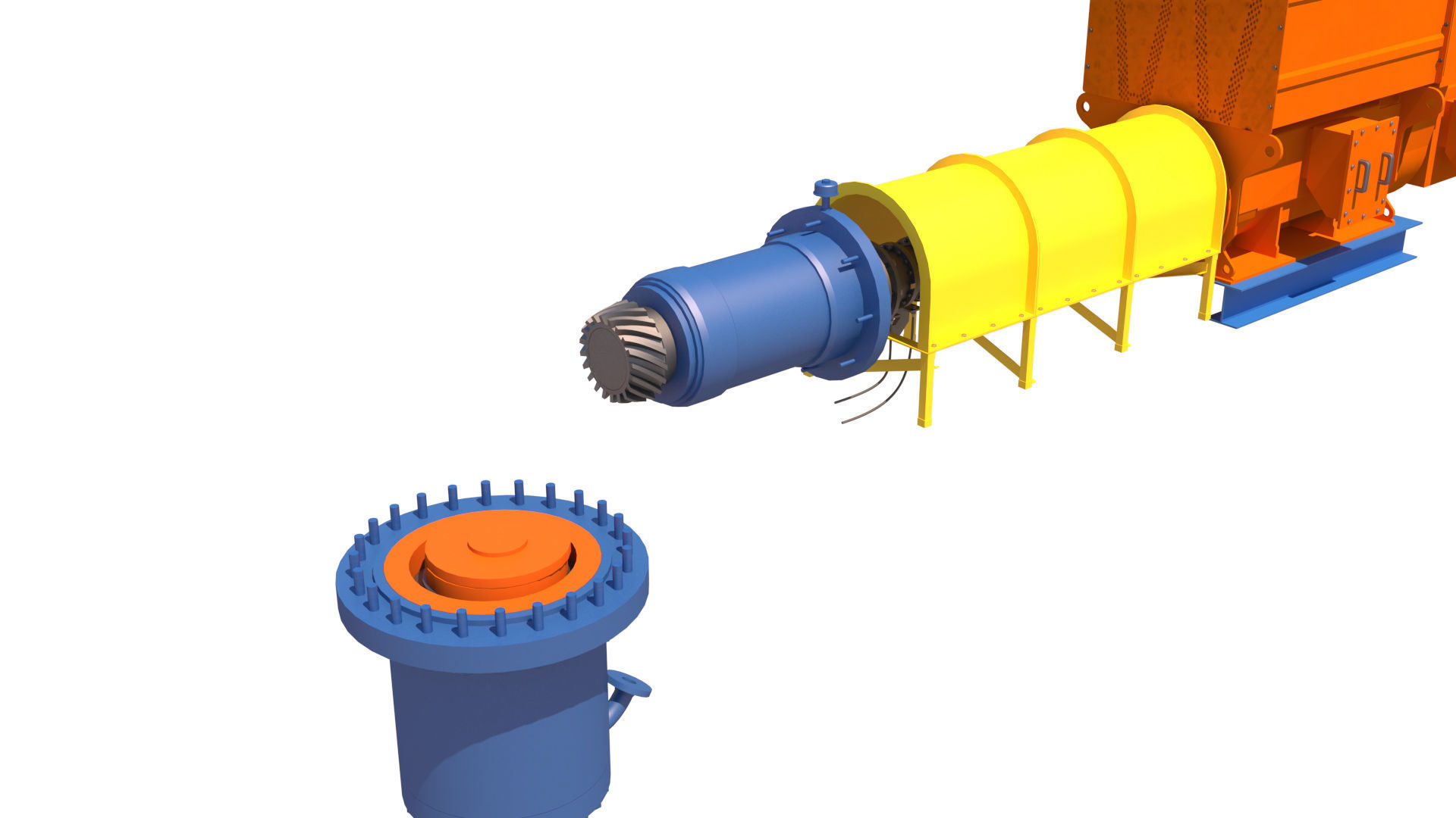 chancadora ball mill 3D model_4