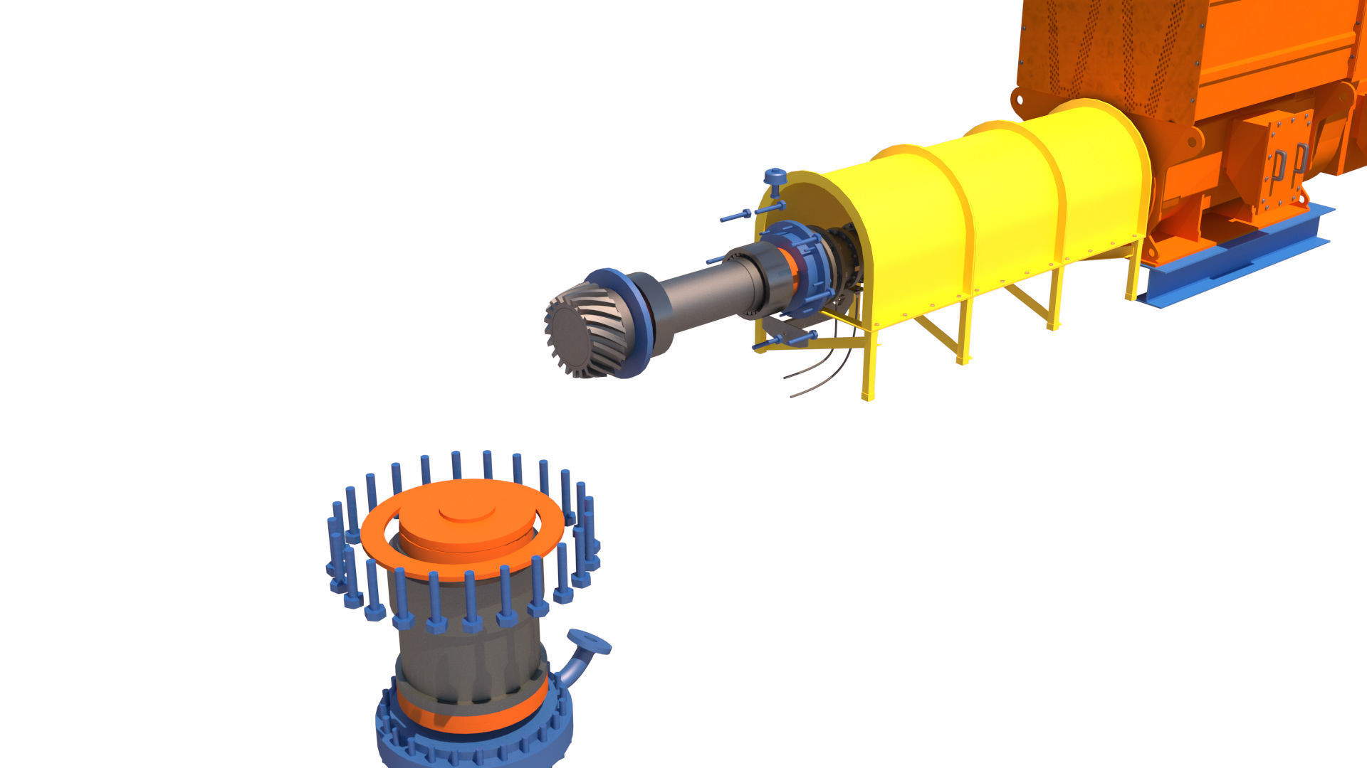 chancadora ball mill 3D model_2