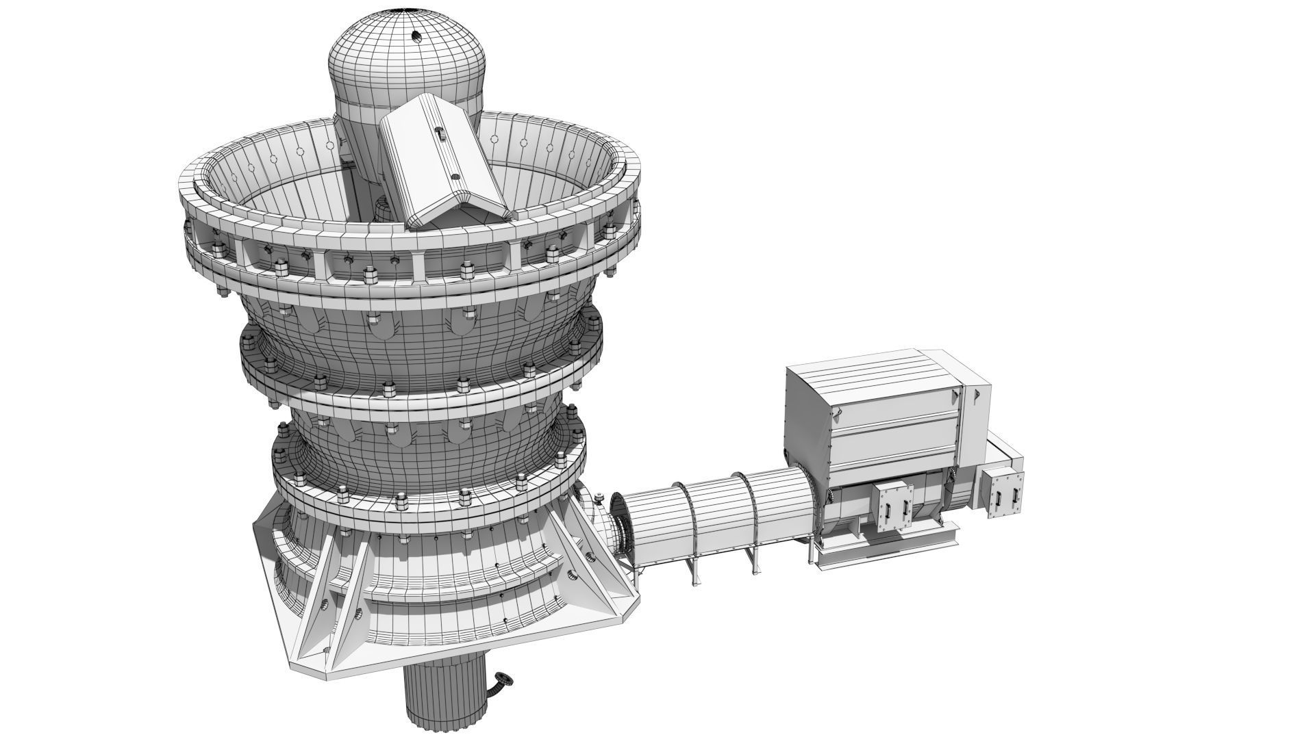 chancadora ball mill 3D model_7