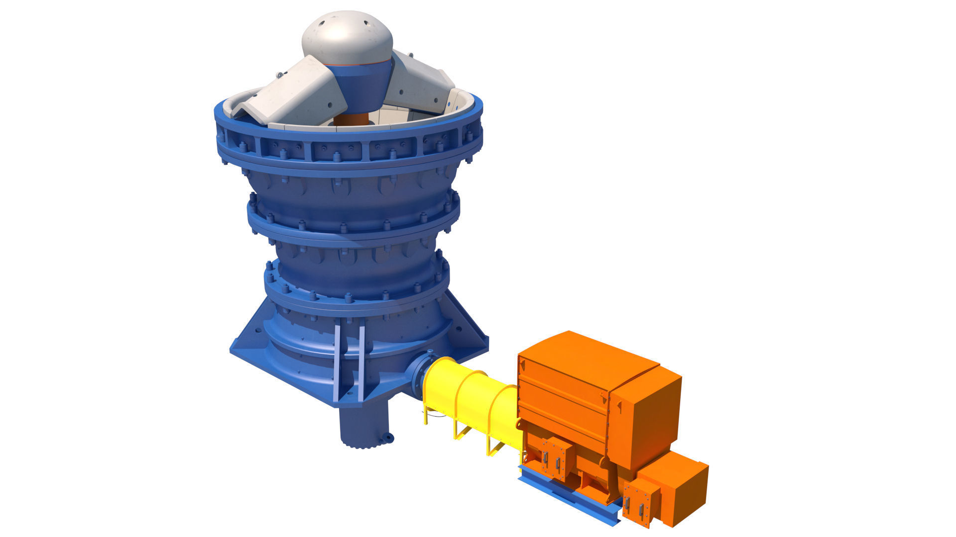 chancadora ball mill 3D model_1
