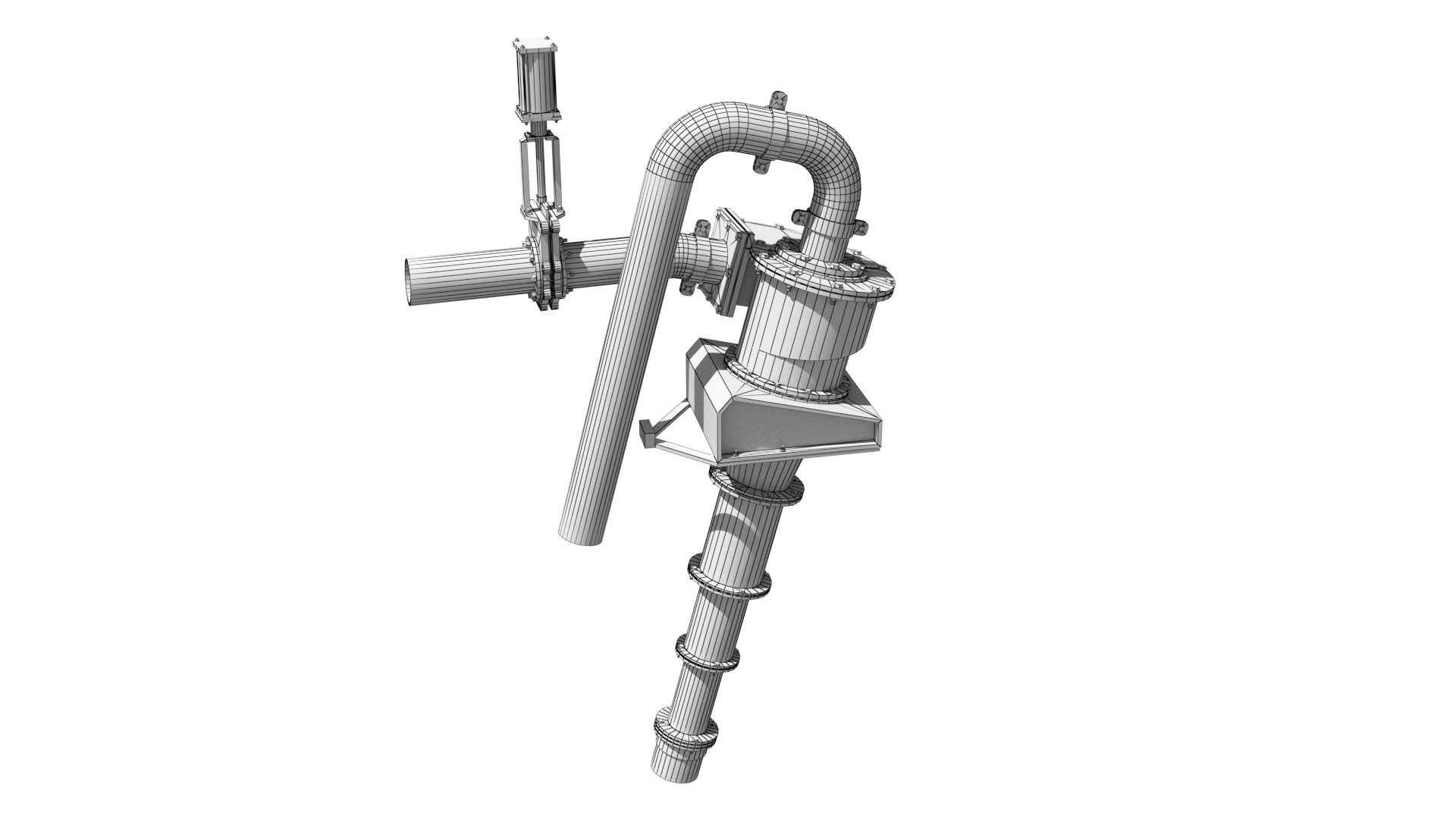 hydrocyclone pipe with valve 3D model_6