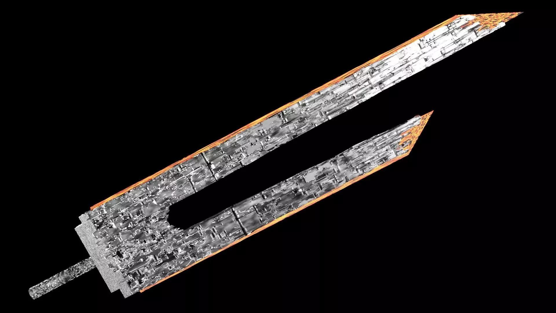 Sword robot iron 3D model_0