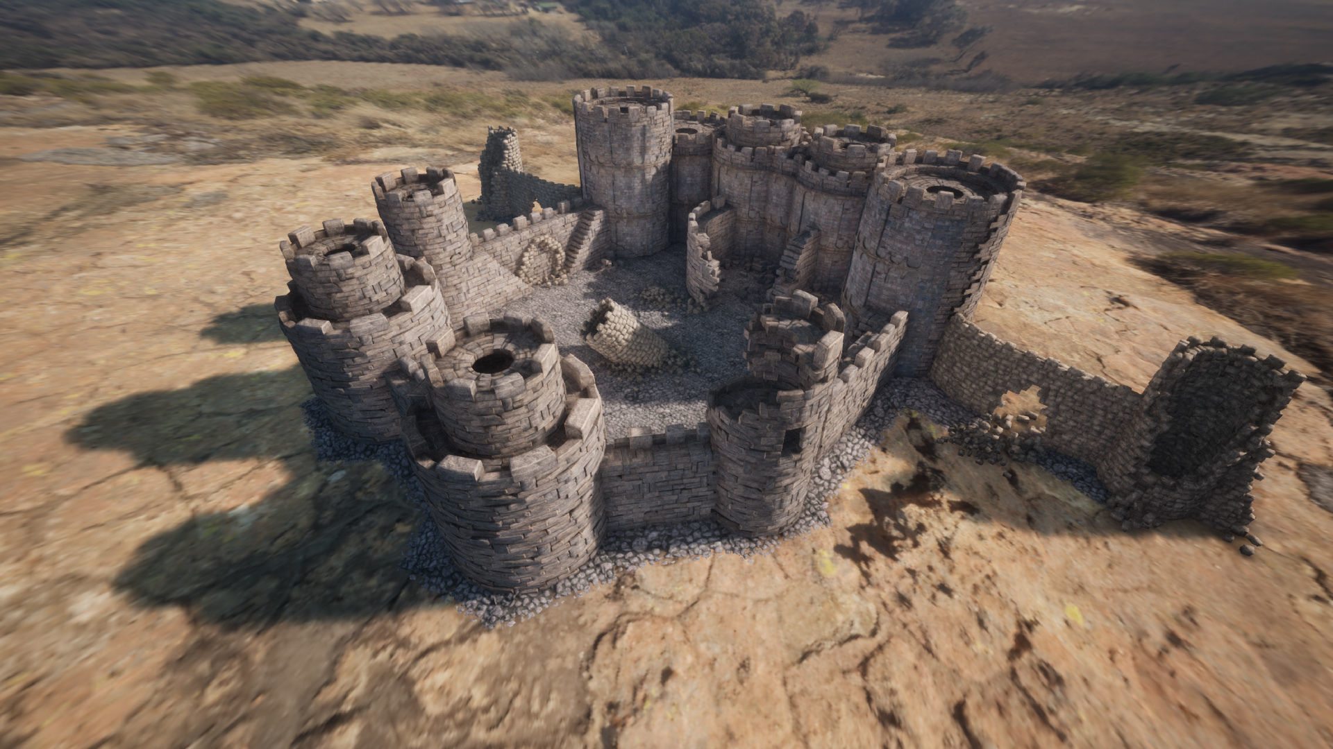 3D model Ultimate Medieval Castle Walls And Towers 40 Assets VR / AR ...