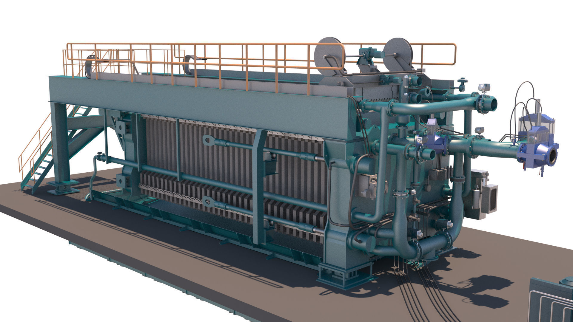 filtro prensa horizontal 3D model_5