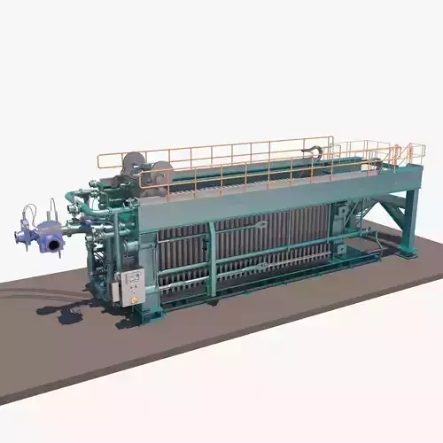 filtro prensa horizontal 3D model