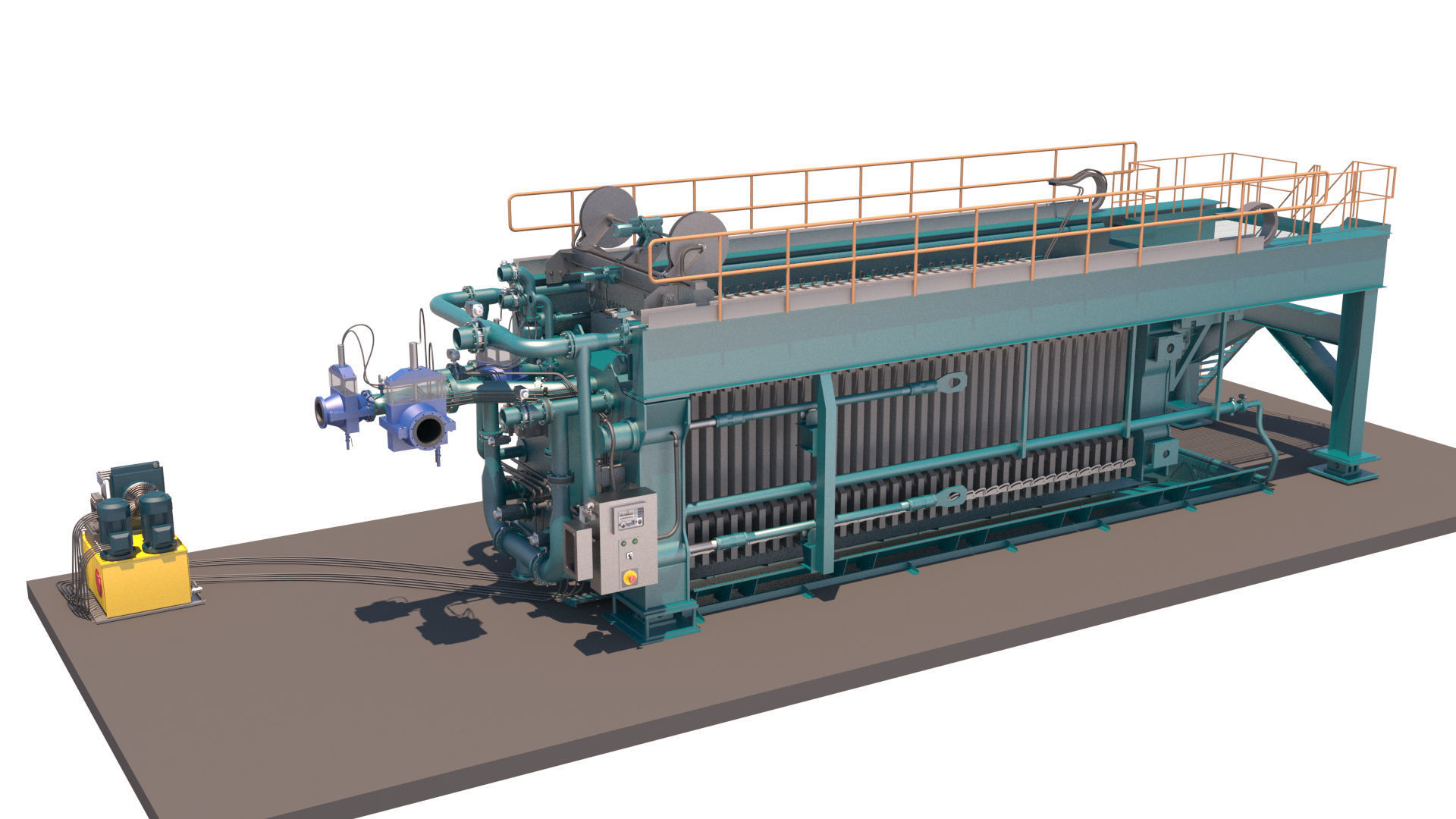 filtro prensa horizontal 3D model_1