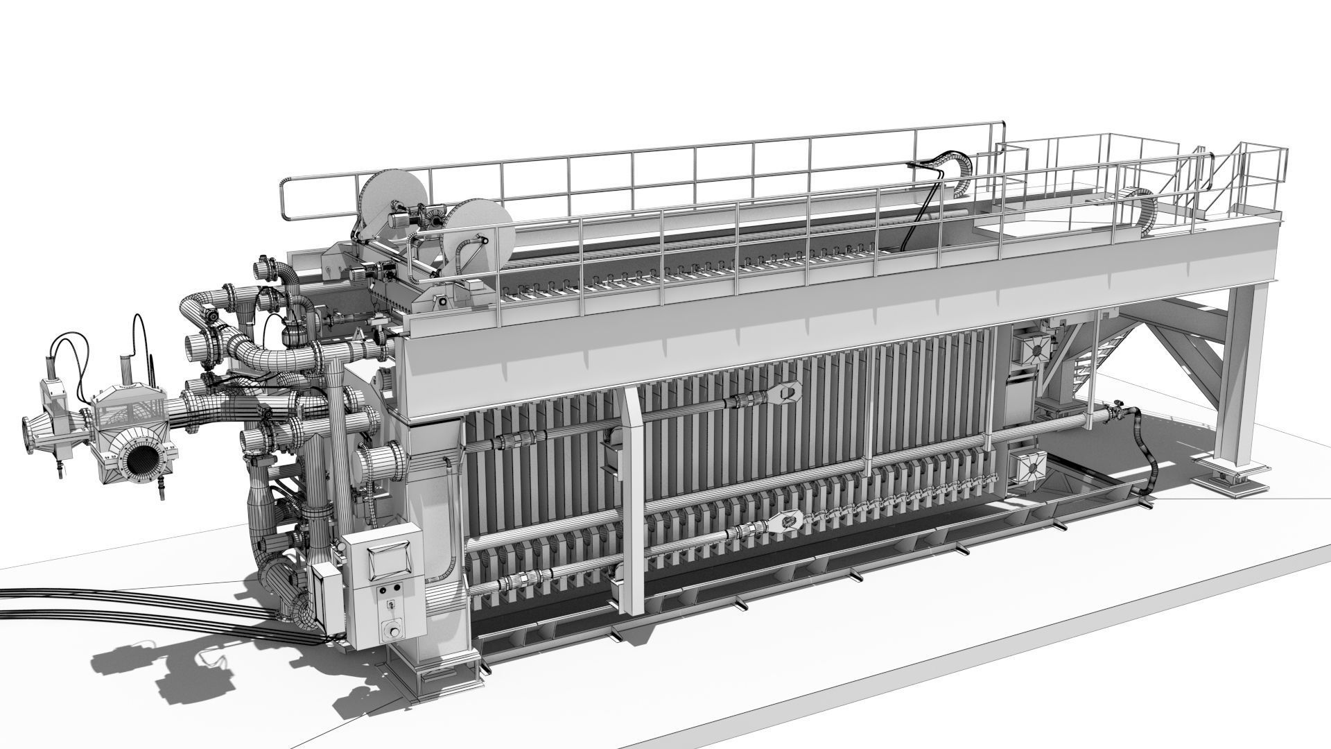 filtro prensa horizontal 3D model_2