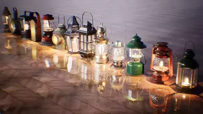Ultimate Lanterns Pack  13  Assets Low-poly 3D model