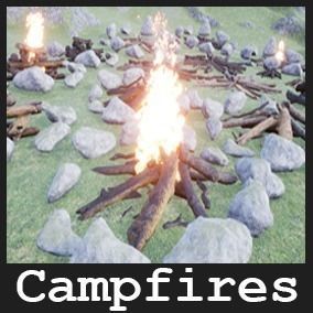 Ultimate Campfires Package 42 Assets Low-poly 3D model_17