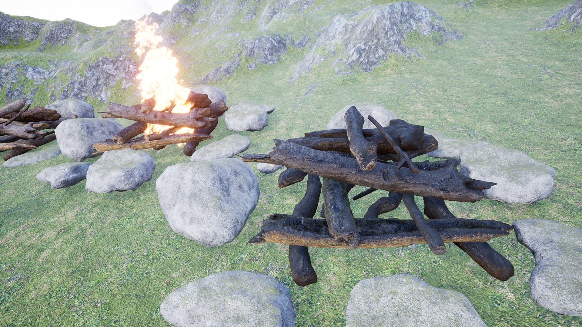 Ultimate Campfires Package 42 Assets Low-poly 3D model_7